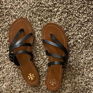 Strappy black sandals